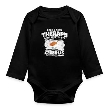 Chypre - Body Bébé bio manches longues - noir - Devant