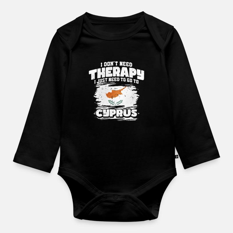 Zypern - Baby Bio-Langarm-Body - Schwarz