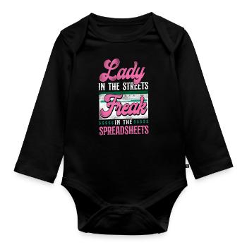 Accountant Bookkeeper Accounting - Organic Longsleeve Baby Bodysuit - black - Front