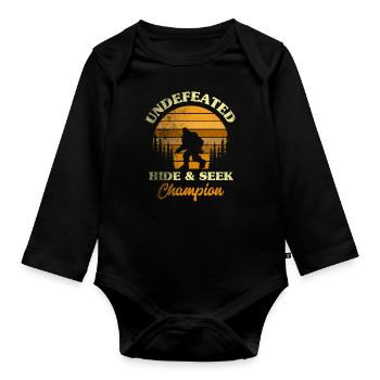 Bigfoot - Organic Longsleeve Baby Bodysuit - black - Front