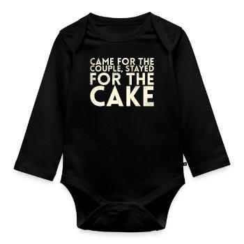 Came for the couple, stayed for the bride, the - Organic Longsleeve Baby Bodysuit - black - Front