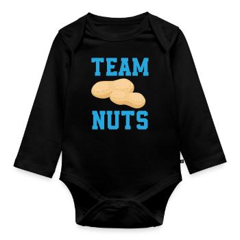 Pink Or Blue Gender Reveal Baby Party Team Boy - Baby Bio-Langarm-Body - Schwarz - Vorne