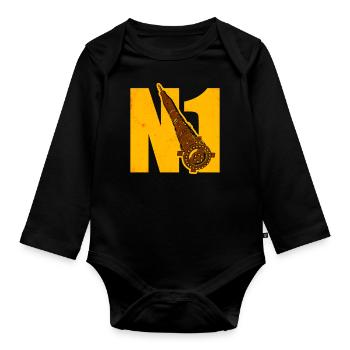 N1 Missile Soviet Union - Organic Longsleeve Baby Bodysuit - black - Front