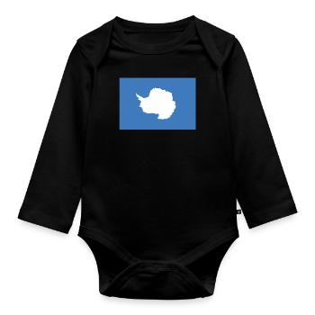 Drapeau officiel de l’Antarctique Antarctican Country Pride - Body Bébé bio manches longues - noir - Devant