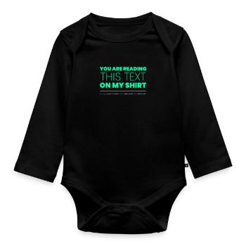 Witziges Introvertiertes Design für introvertierte - Baby Bio-Langarm-Body - Schwarz - Vorne