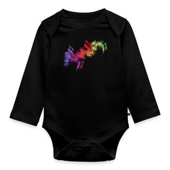Fairy Magic Baby Clothes Children's Clothing - Organic Longsleeve Baby Bodysuit - black - Front