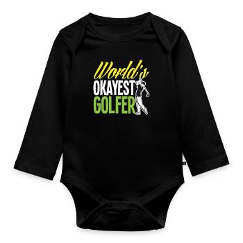 Lustiges Golfen Golf Golfer Geschenk - Baby Bio-Langarm-Body - Schwarz - Vorne