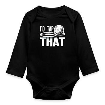 Lustiges Golfen Golf Golfer Geschenk - Baby Bio-Langarm-Body - Schwarz - Vorne