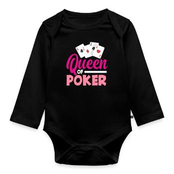 Poker Player Poker Player Poker Gift - Organic Longsleeve Baby Bodysuit - black - Front
