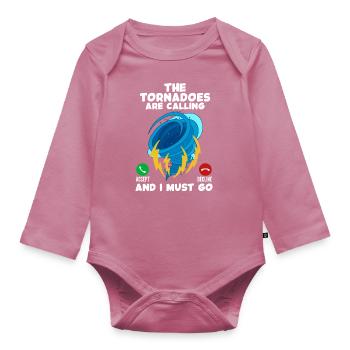 Tornado - Organic Longsleeve Baby Bodysuit - mauve - Front