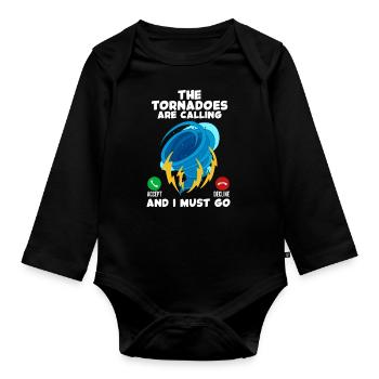 Tornado - Baby Bio-Langarm-Body - Schwarz - Vorne