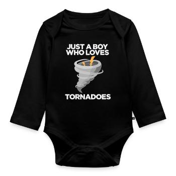 Tornade - Body Bébé bio manches longues - noir - Devant