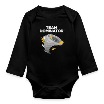 Tornado - Baby Bio-Langarm-Body - Schwarz - Vorne