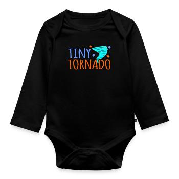 Tornado - Baby Bio-Langarm-Body - Schwarz - Vorne