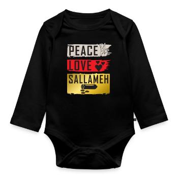 Peace Love Sallameh Music Instrument - Baby Bio-Langarm-Body - Schwarz - Vorne