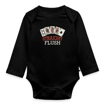 Poker Casino Texas Hold'em Poker Players - Organic Longsleeve Baby Bodysuit - black - Front