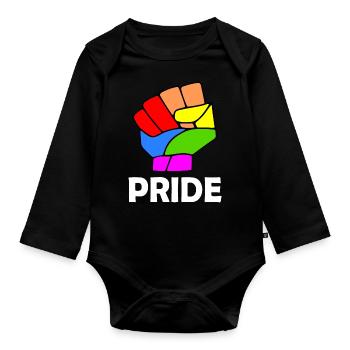 Pride - Baby Bio-Langarm-Body - Schwarz - Vorne
