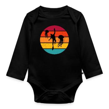 Diver Diver Hommes Scuba Diver Plongée Libre - Body Bébé bio manches longues - noir - Devant