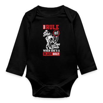 Jiu Jitsu Jiu Jitsu Jiu Jitsu - Baby Bio-Langarm-Body - Schwarz - Vorne