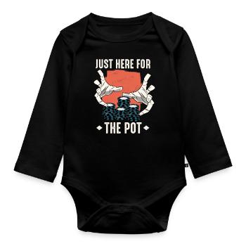 Poker Casino Texas Hold'em Poker Players - Organic Longsleeve Baby Bodysuit - black - Front
