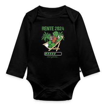 Rente 2024 Wird Geladen Rente 2024 - Baby Bio-Langarm-Body - Schwarz - Vorne
