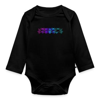 Alaska Cadeau Enfants Hommes Femmes USA Nature Crème Glacée - Body Bébé bio manches longues - noir - Devant