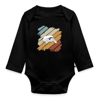 Turtle Relaxed Chill Sea Ocean Beach - Organic Longsleeve Baby Bodysuit - black - Front