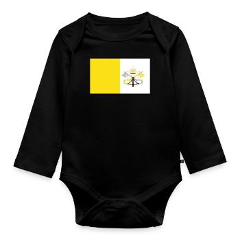 Offizielle Virginia Flagge English Country Pride - Baby Bio-Langarm-Body - Schwarz - Vorne