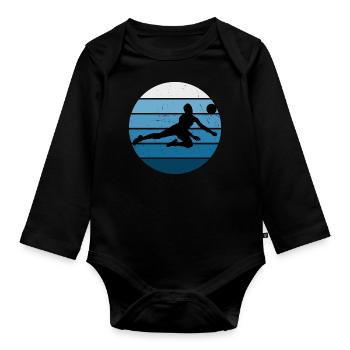 Volleyeuse Volleyeuse Volleyeuse Volleyball - Body Bébé bio manches longues - noir - Devant