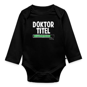 Doktortitel Lädt - Baby Bio-Langarm-Body - Schwarz - Vorne
