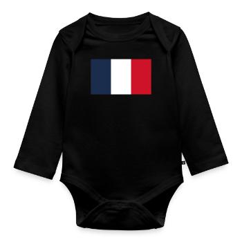 Drapeau officiel de Wallis et Futuma Pays wallisien - Body Bébé bio manches longues - noir - Devant