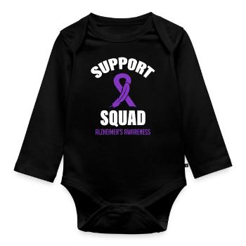 Alzheimer Awareness Squad - Baby Bio-Langarm-Body - Schwarz - Vorne