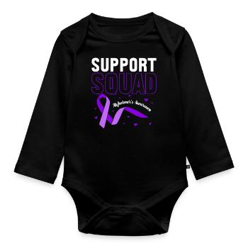Alzheimer Awareness Squad - Baby Bio-Langarm-Body - Schwarz - Vorne