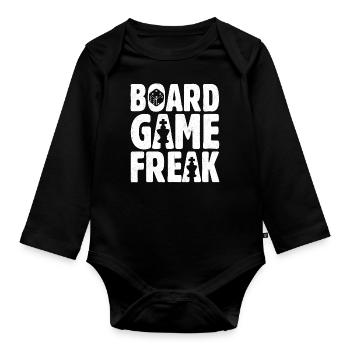 Board Game Freak Chess Player Dice - Baby Bio-Langarm-Body - Schwarz - Vorne