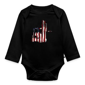 Opérateur de chariot élévateur certifié - Body Bébé bio manches longues - noir - Devant