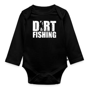 Beach Found, Metal Detector, Probe Walker - Organic Longsleeve Baby Bodysuit - black - Front