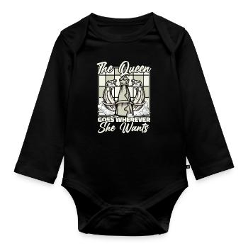 Chess Chess Players - Organic Longsleeve Baby Bodysuit - black - Front
