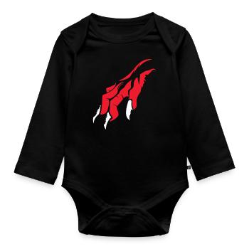Creepy Monster Hands Claw Horror Scary Halloween - Baby Bio-Langarm-Body - Schwarz - Vorne