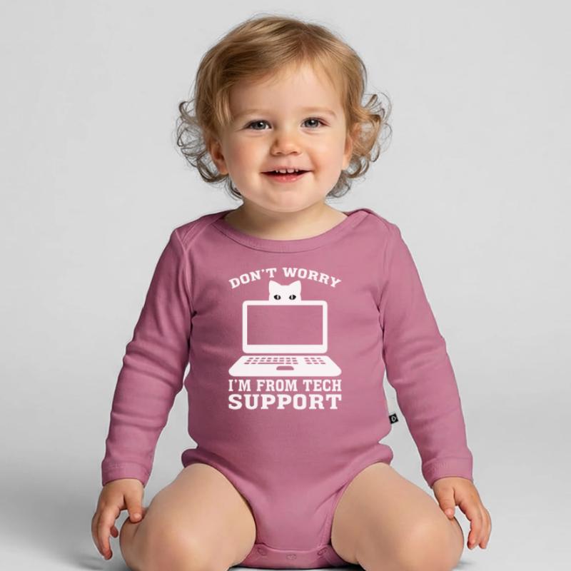 Technical Support Computer Technology IT Software Organic Longsleeve Baby Bodysuit