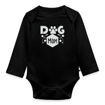 Mère de chien - Body Bébé bio manches longues - noir - Devant
