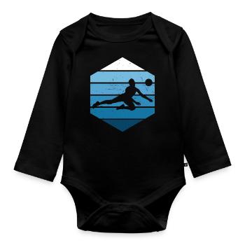 Jeux de volleyball Joueuses de volleyball féminin - Body Bébé bio manches longues - noir - Devant