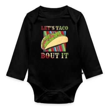 Talk About Retro Vintage Mexican Food Taco - Baby Bio-Langarm-Body - Schwarz - Vorne