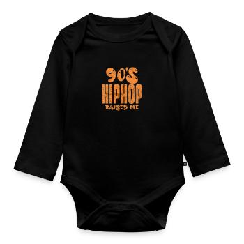 Hip Hop des années 90 - Body Bébé bio manches longues - noir - Devant