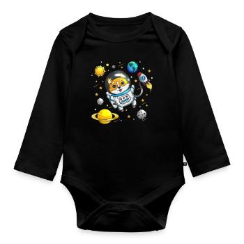 Dogs Fan Universe Planet Universe Corgi Owner - Organic Longsleeve Baby Bodysuit - black - Front