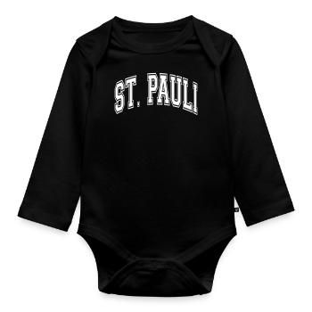 St. Pauli - Organic Longsleeve Baby Bodysuit - black - Front