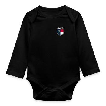North Carolina - Organic Longsleeve Baby Bodysuit - black - Front