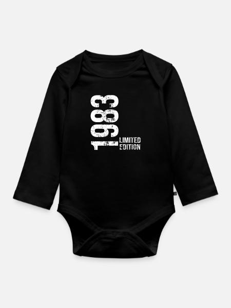 1983 Limitierte Edition - Baby Bio-Langarm-Body - Schwarz
