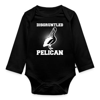 Pélican Pélicans Oiseaux Sauvagine - Body Bébé bio manches longues - noir - Devant
