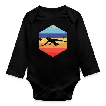 Volleyball Playing Volleyball Men's Volleyball - Organic Longsleeve Baby Bodysuit - black - Front