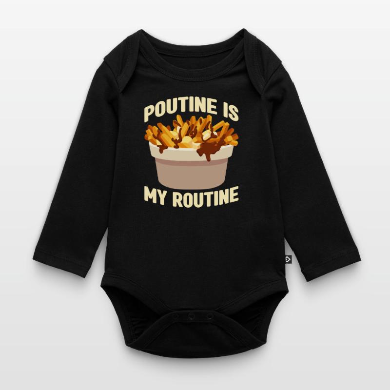 Poutine Canada Spécialité de restauration rapide Body Bébé bio manches longues
